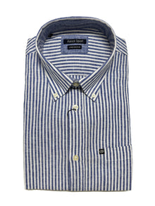 Camicia Manica Lunga in Misto Lino Ascot Taglie Forti 15764-509S col19