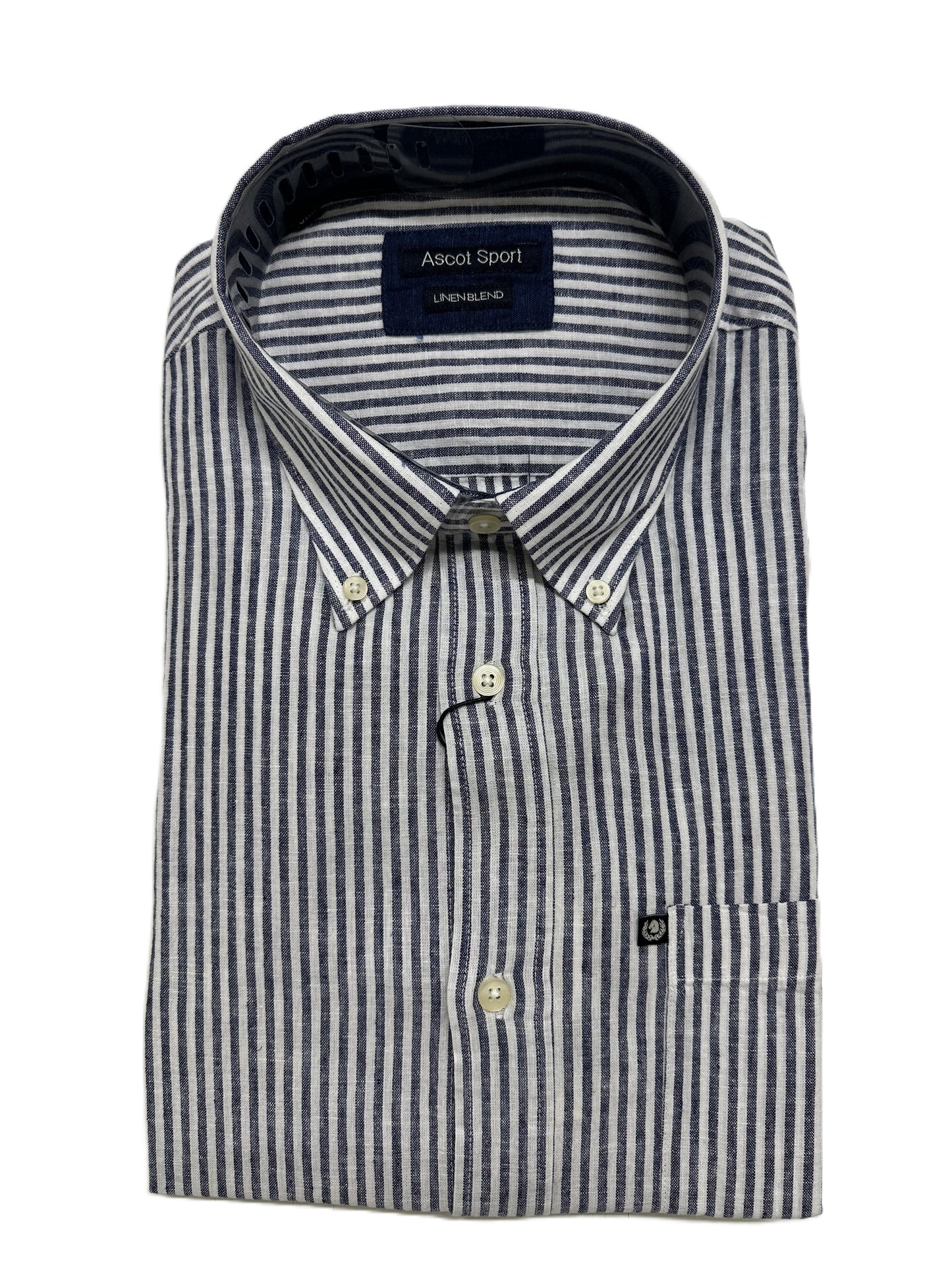 Camicia Manica Lunga in Misto Lino Ascot Taglie Forti 15764-509S col20