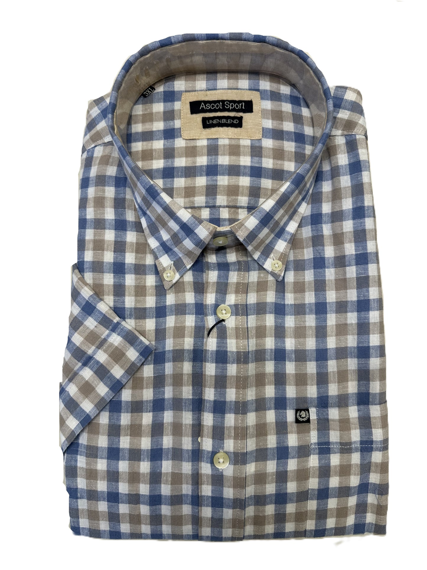 Camicia Mezza Manica in Misto Lino Ascot 15764-259S Colore 08