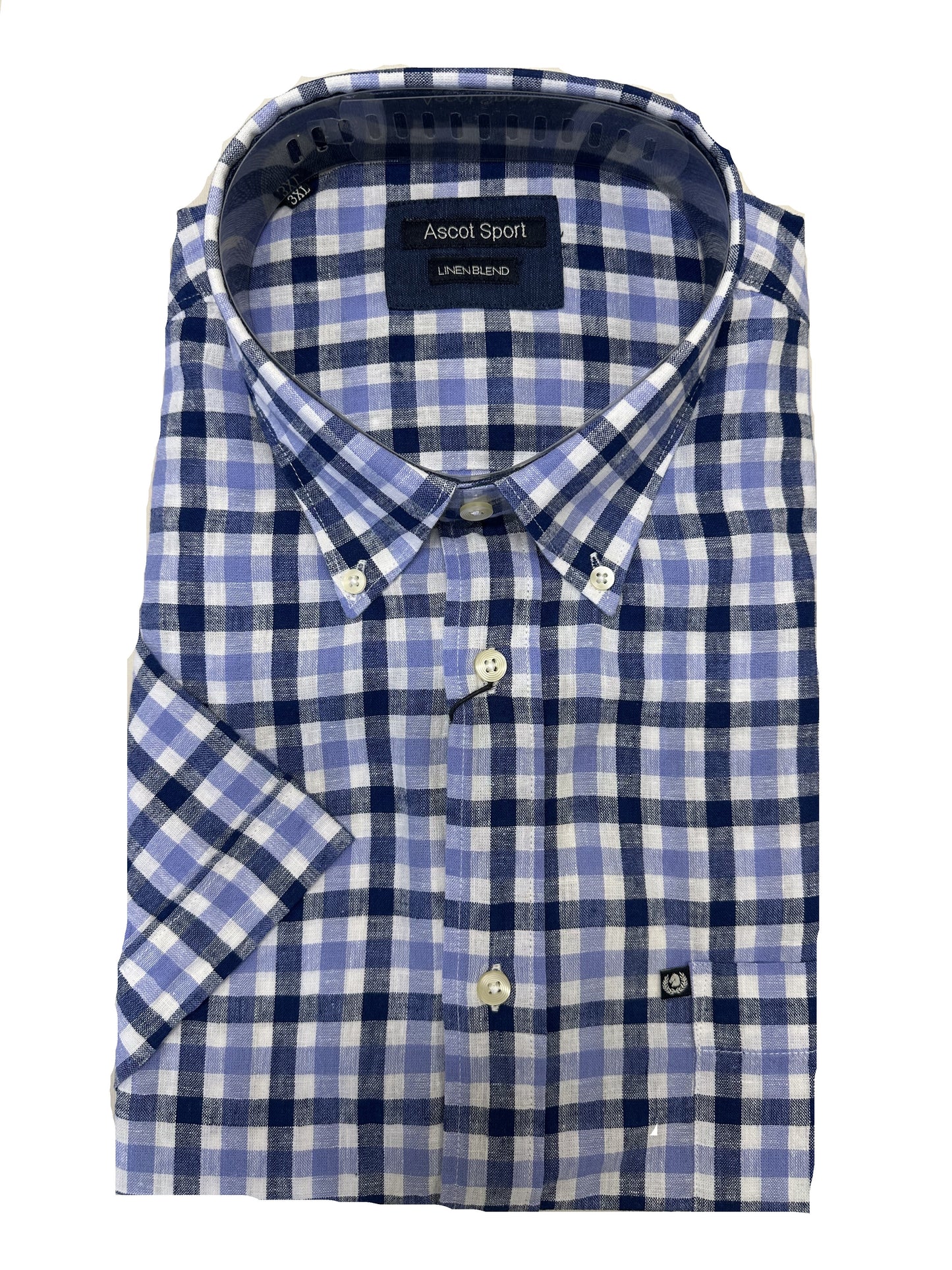 Camicia Mezza Manica in Misto Lino Ascot 15764-259S Colore 09