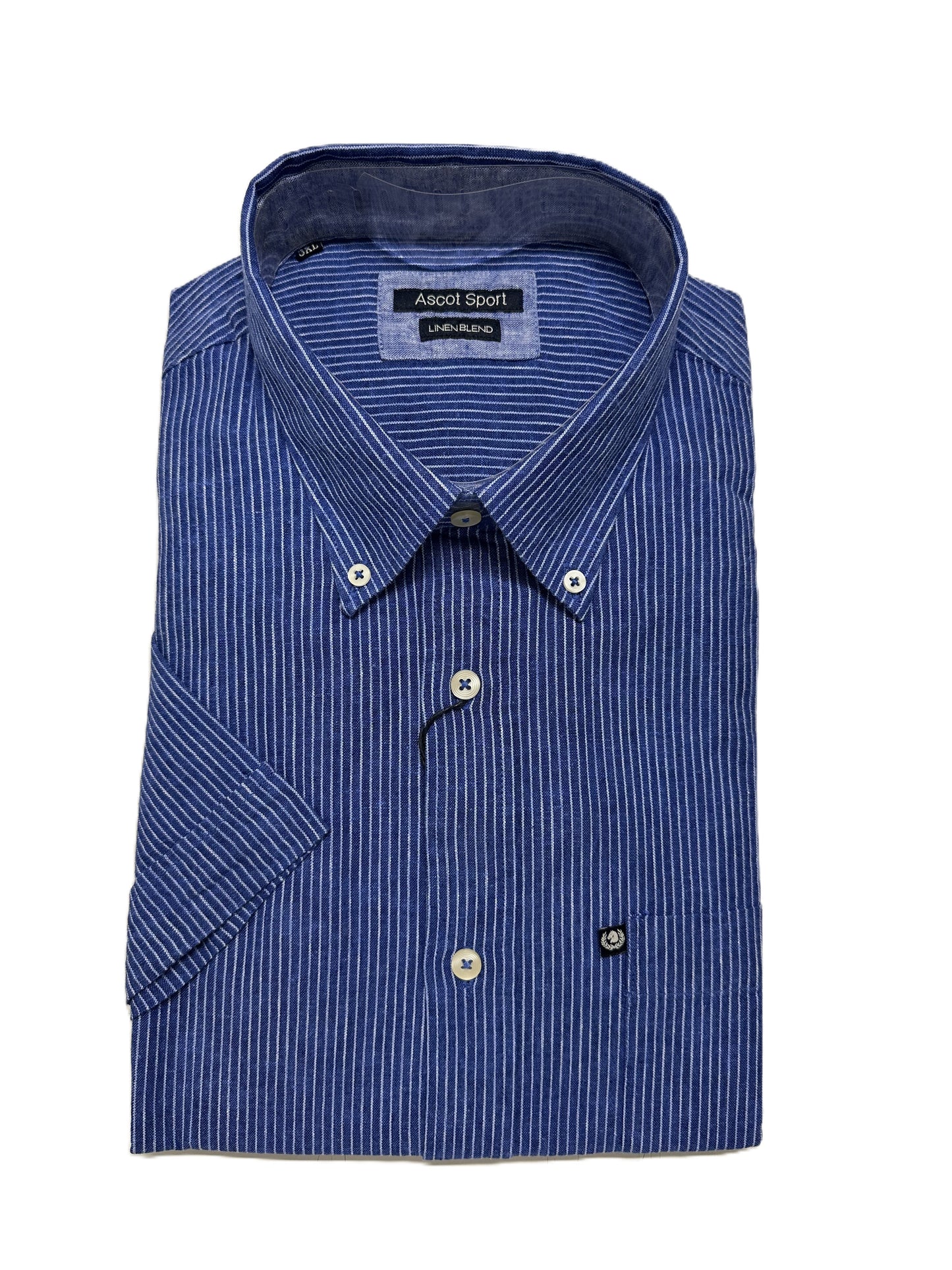 Camicia Mezza Manica Misto Lino Ascot Taglie Forti 15764-559S Col 26