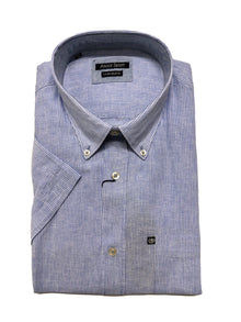 Camicia Mezza Manica Misto Lino Ascot Taglie Forti 15564-552S Col 12