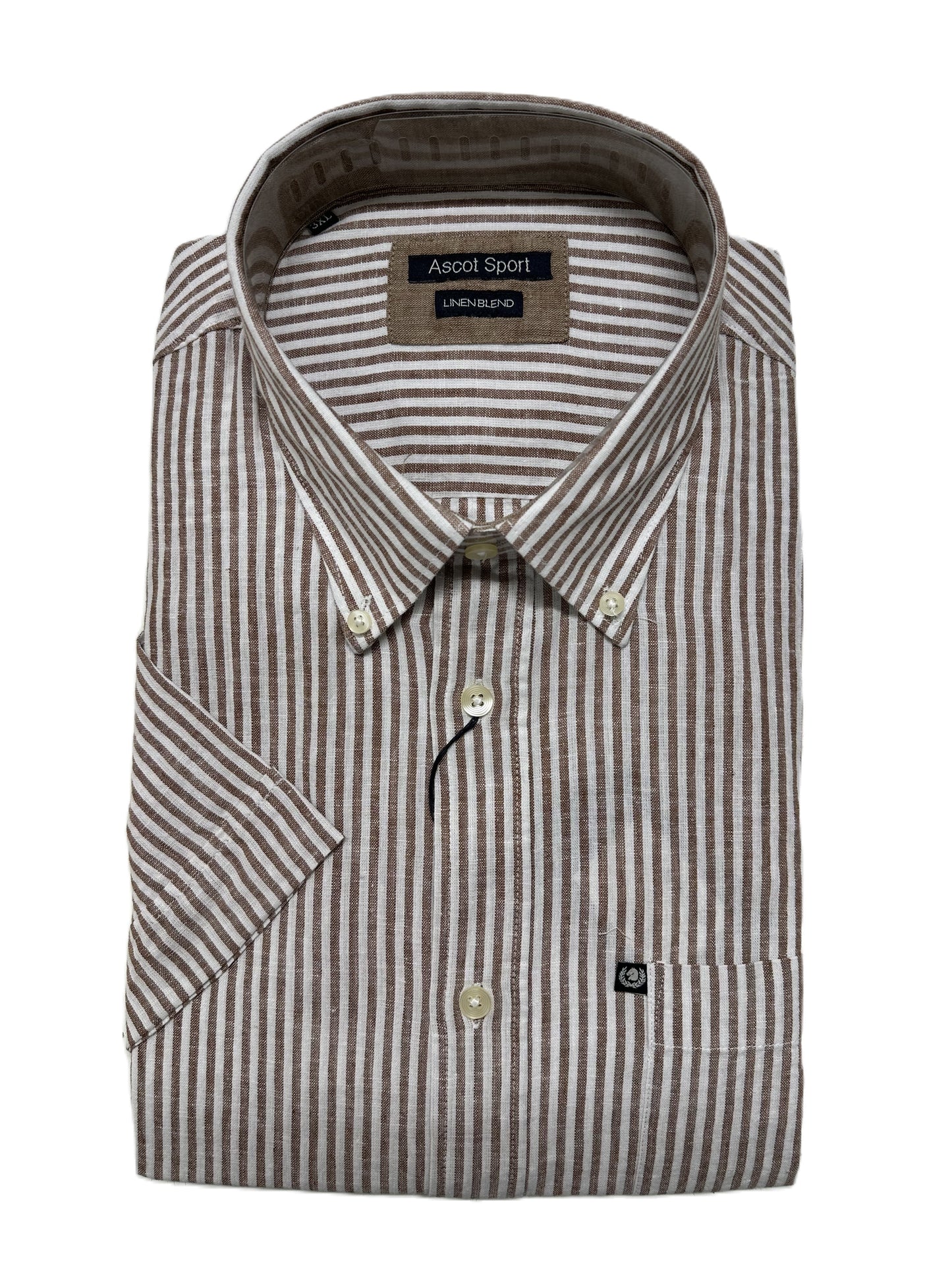 Camicia Mezza Manica Misto Lino Ascot Taglie Forti 15764-559 Col 23
