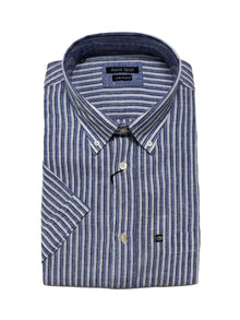 Camicia Mezza Manica Misto Lino Ascot Taglie Forti 15764-559S Col 34