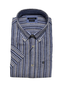 Camicia Mezza Manica Misto Lino Ascot Taglie Forti 15764-559S Col 42
