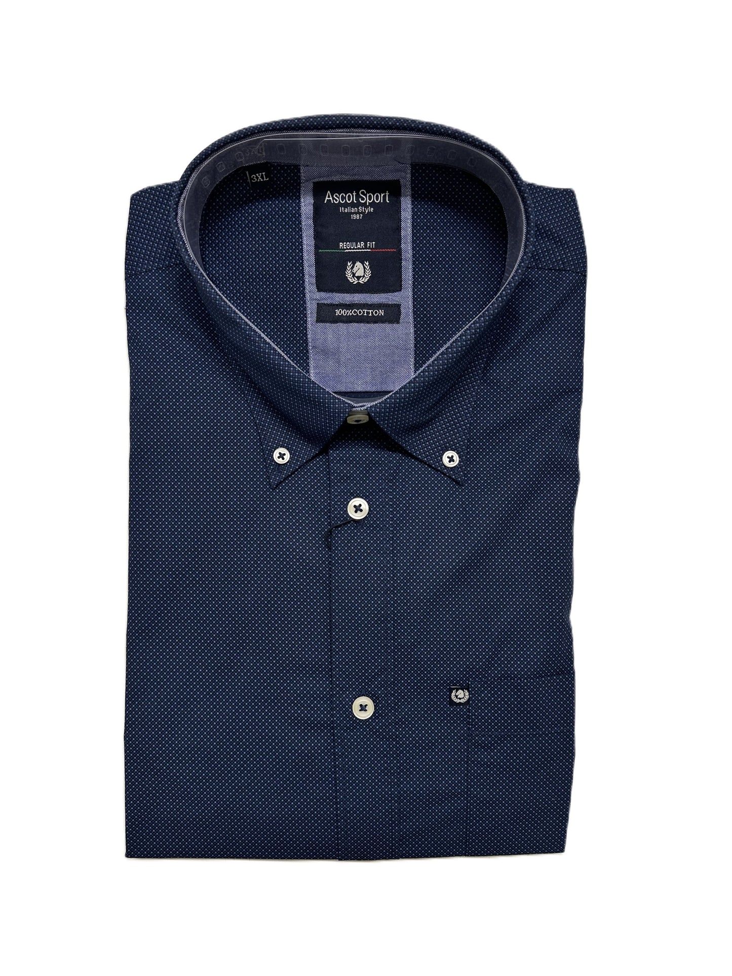 Camicia Mezza Manica Ascot Taglie Forti 15569-559S Col12