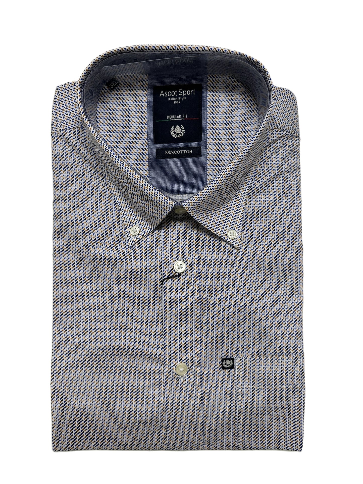 Camicia Manica Lunga Ascot Taglie Forti 15869-509 Col14