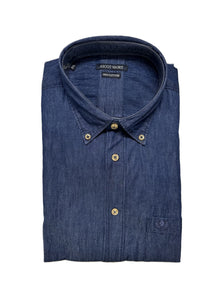 Camicia in Jeans Manica Lunga Ascot Taglie Forti 15867-509