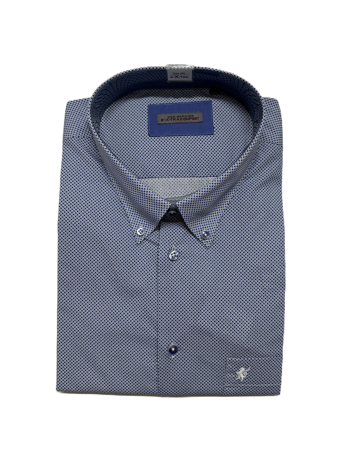 Camicia Uomo Sea Barrier Manica Lunga In Cotone Oxford Celeste, Taglie M-3XL - Foto 2