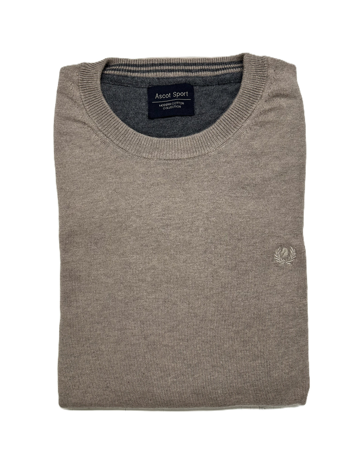 Langarm-Rundhals-Shirt aus warmem Baumwolljersey Ascot 68-613
