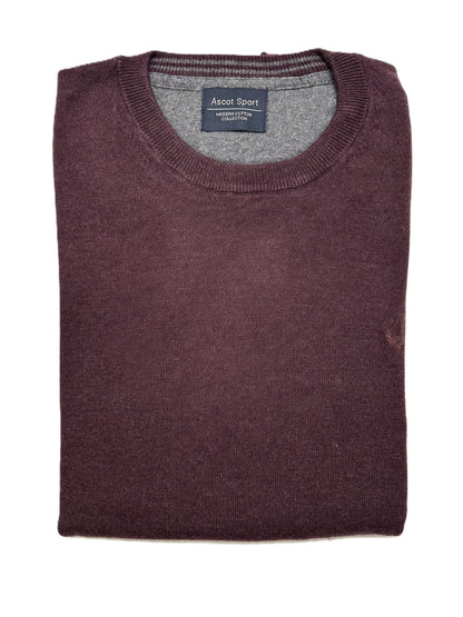 Langarm-Rundhals-Shirt aus warmem Baumwolljersey Ascot 68-613