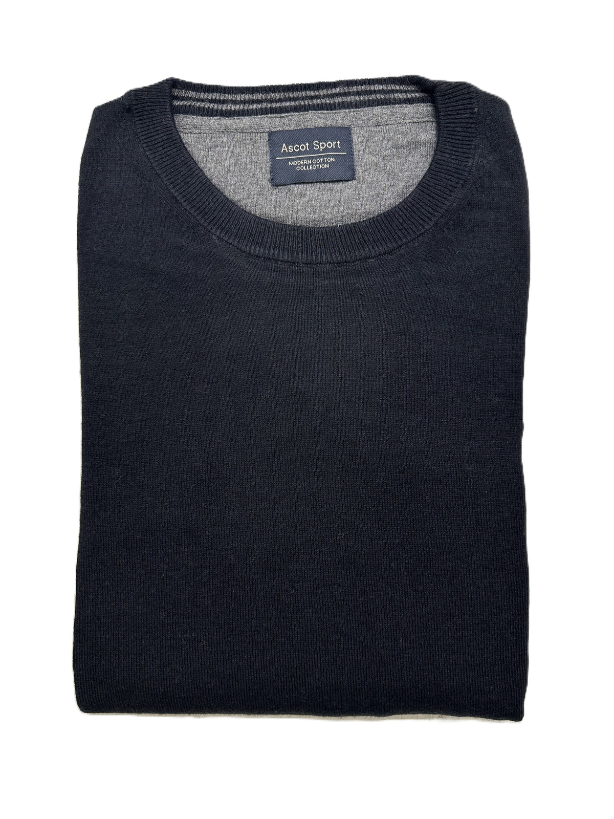 Langarm-Rundhals-Shirt aus warmem Baumwolljersey Ascot 68-613