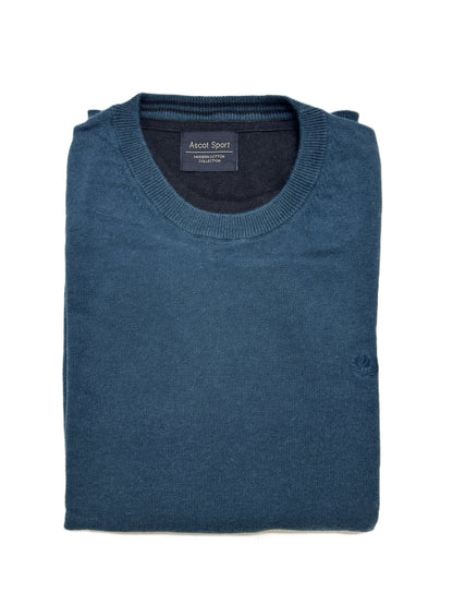Langarm-Rundhals-Shirt aus warmem Baumwolljersey Ascot 68-613