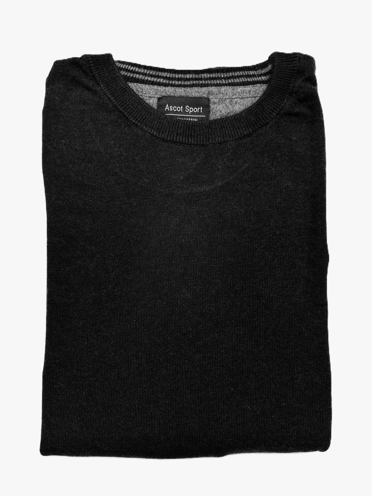 Langarm-Rundhals-Shirt aus warmem Baumwolljersey Ascot 68-613
