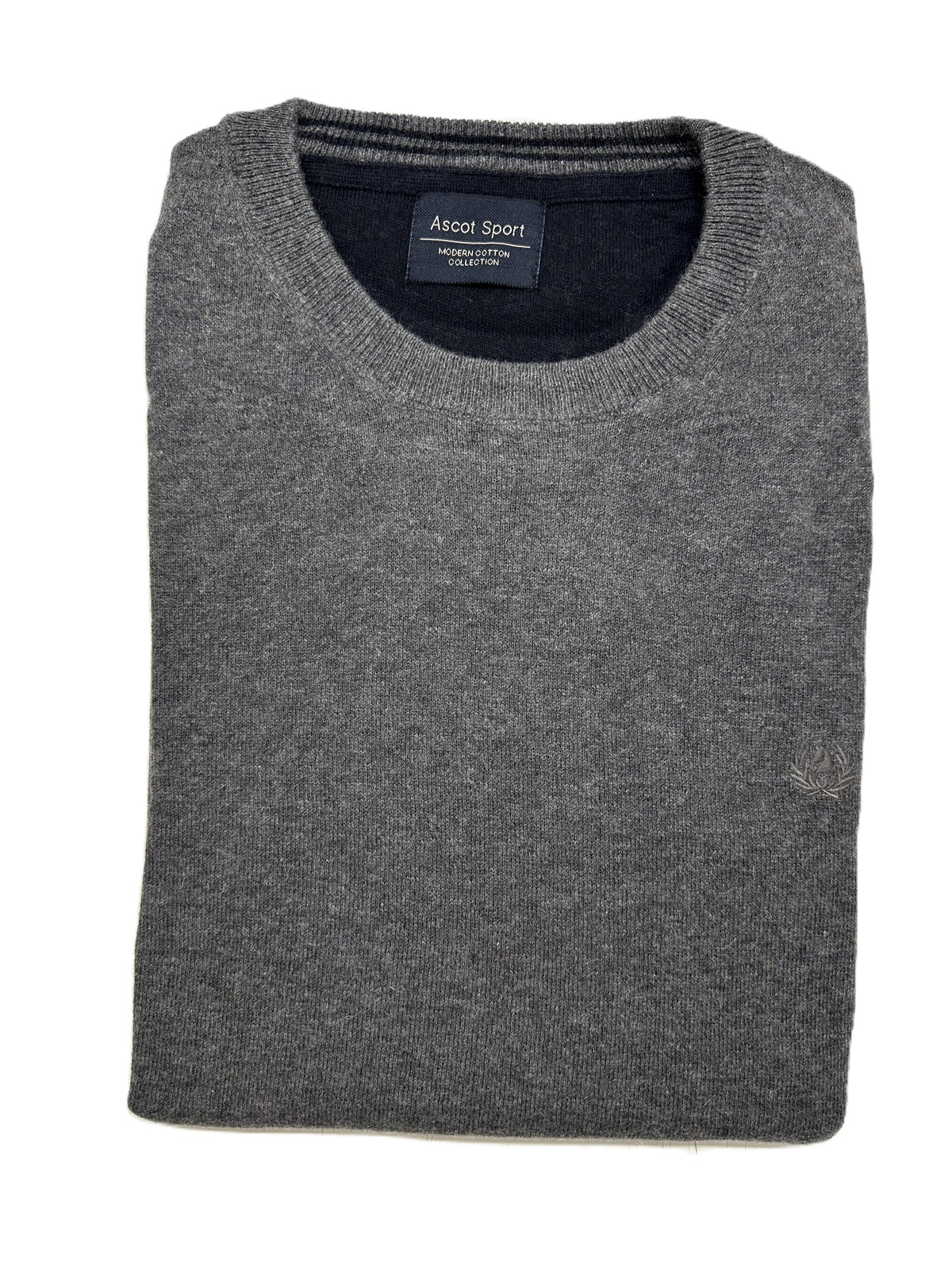Langarm-Rundhals-Shirt aus warmem Baumwolljersey Ascot 68-613