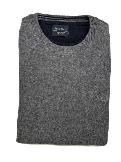 Langarm-Rundhals-Shirt aus warmem Baumwolljersey Ascot 68-613