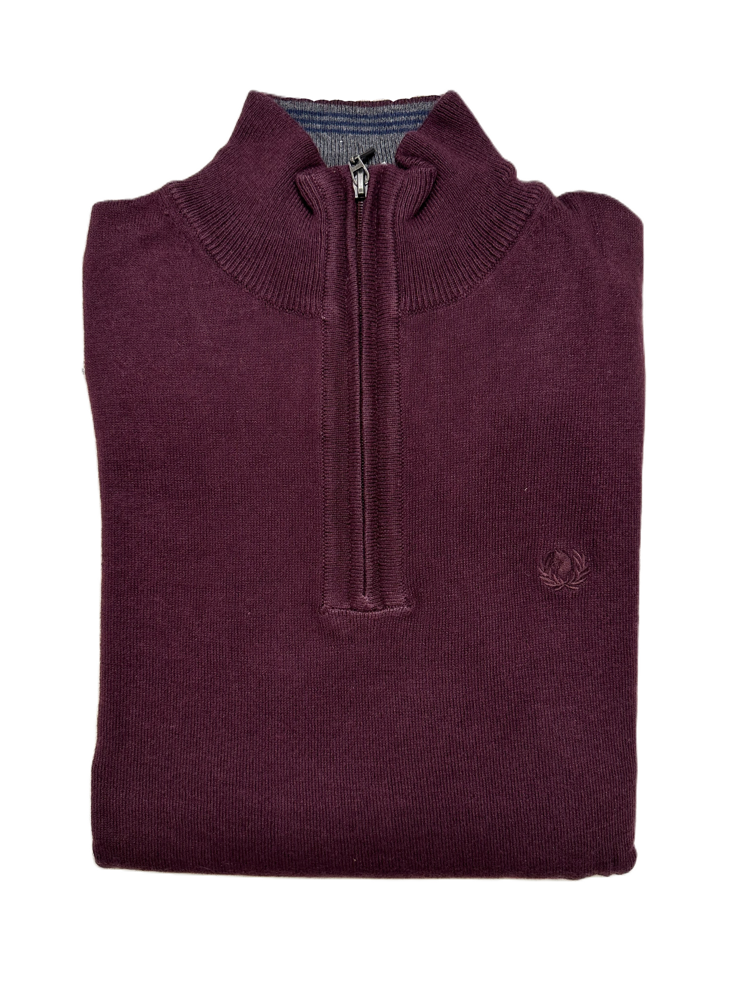Maglia Manica Lunga Mezza Zip in Caldo Cotone Ascot 38-612