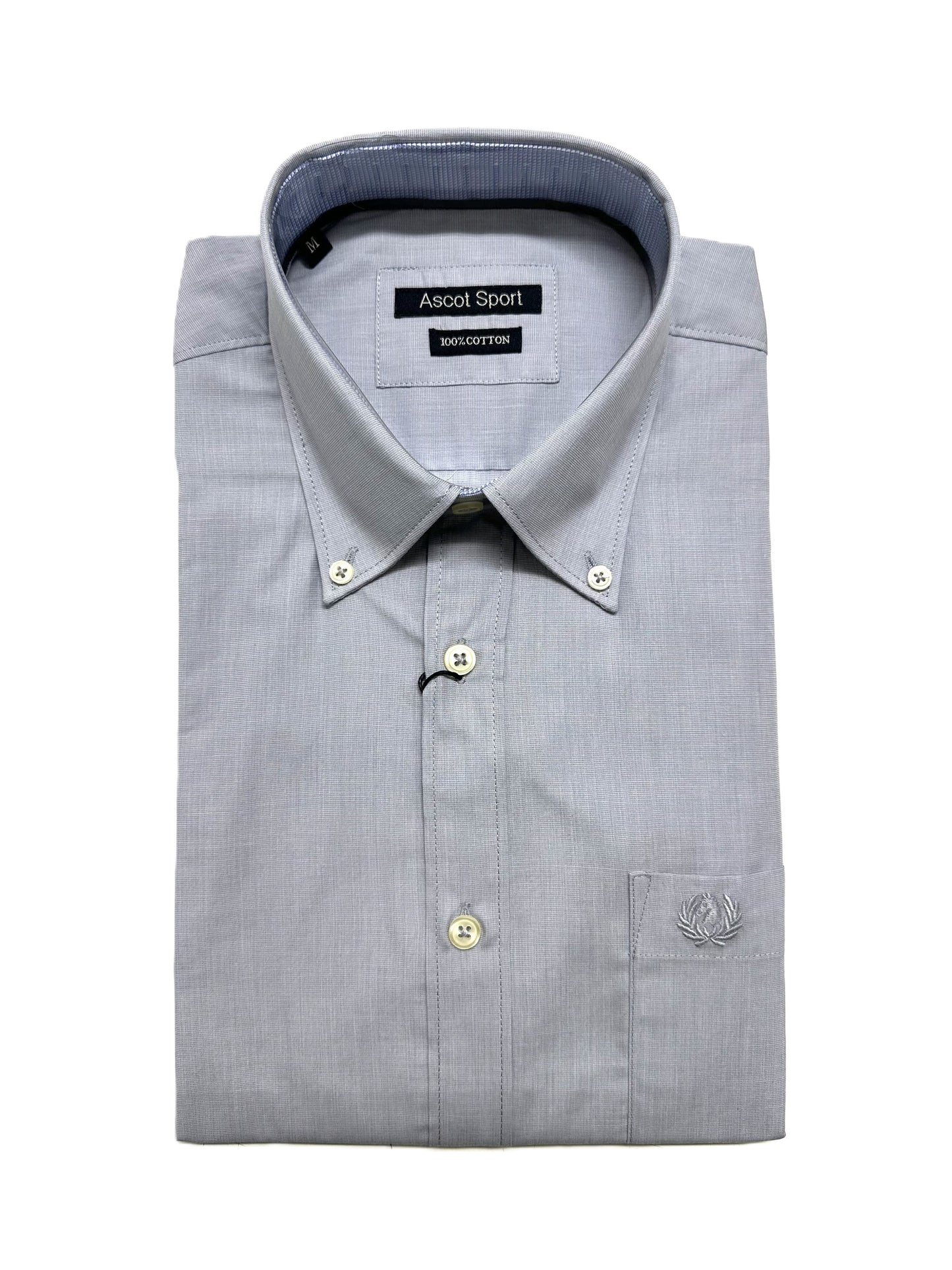 Camicia Mezza Manica Ascot 52-252 col 08 Grigio Chiaro