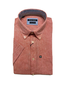 Camicia Mezza Manica Misto Lino Ascot Taglie Forti 62-559 Col 11
