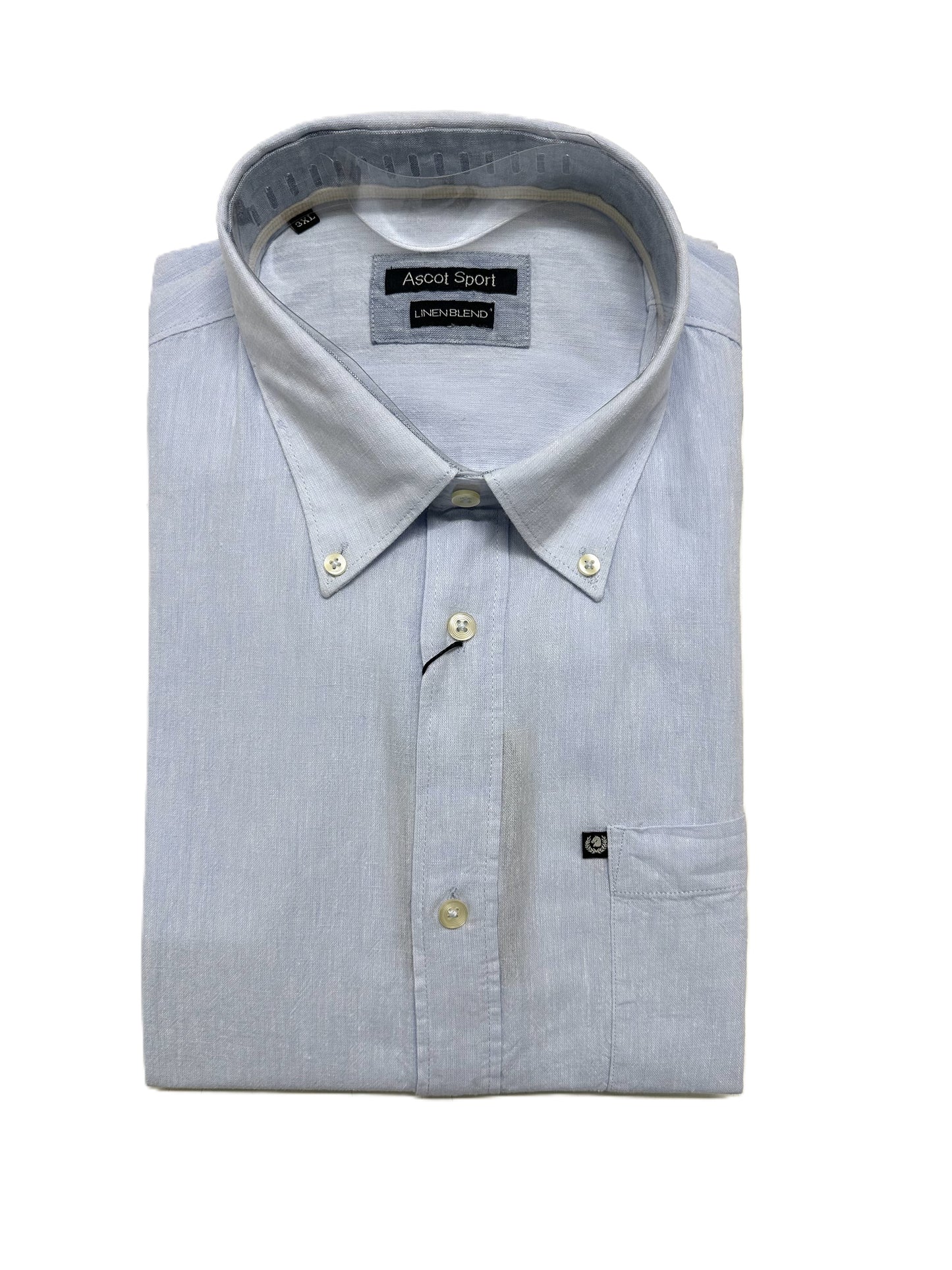 Camicia Manica Lunga in Misto Lino Ascot Taglie Forti 62-509 col 57