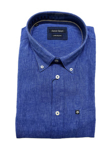 Camicia Mezza Manica Misto Lino Ascot Taglie Forti 62-559 Col 65