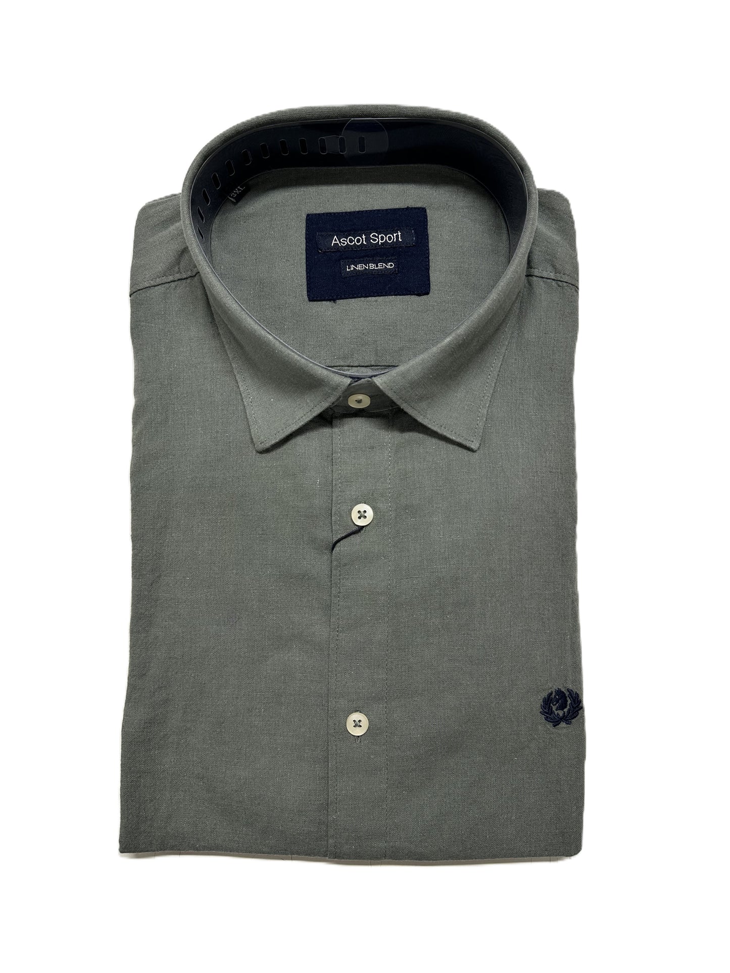 Camicia Manica Lunga in Misto Lino Ascot Taglie Forti 62-528 col 74