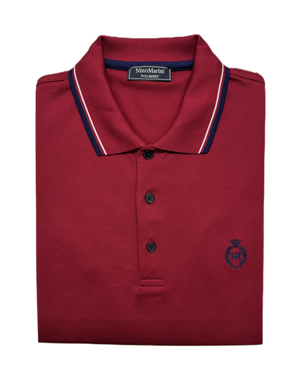 Polo Mezza Manica in Piquet di Filo di Scozia Nino Marini Taglie Forti XINIB62301