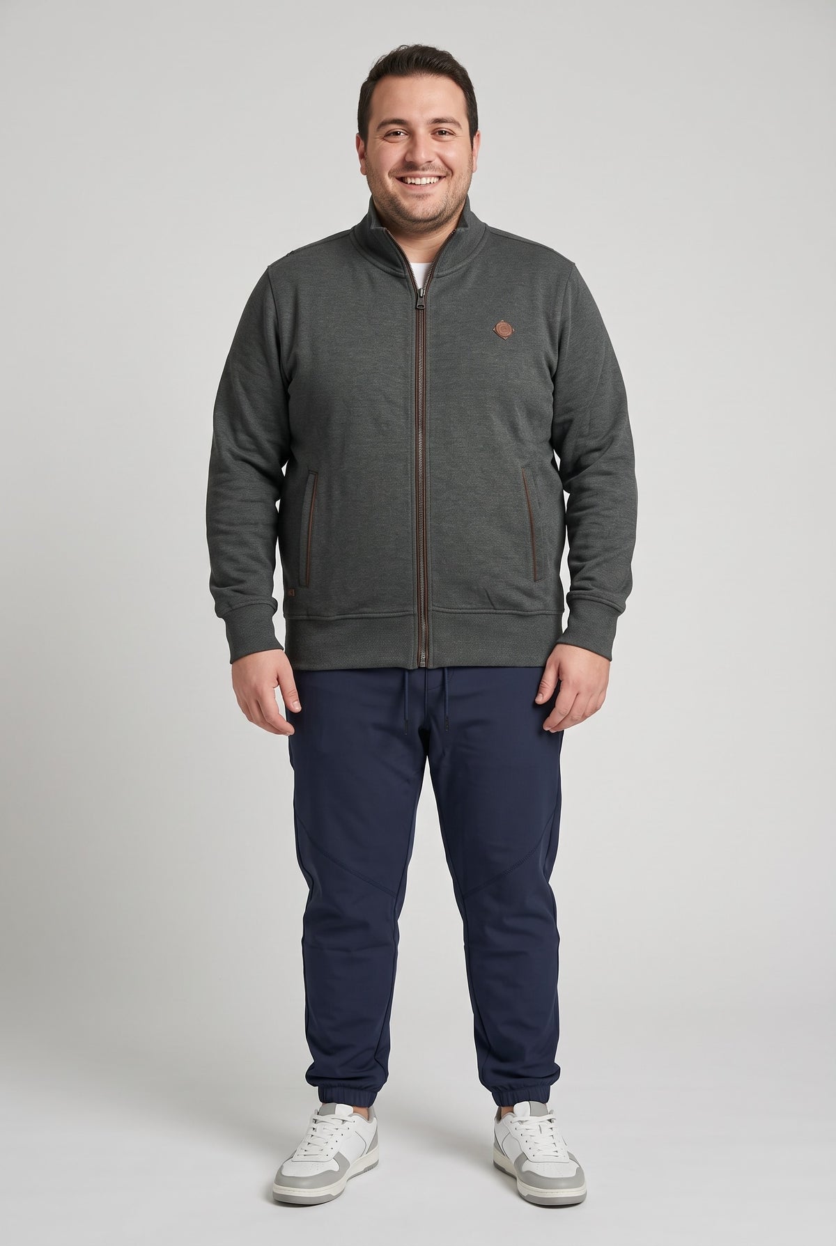 Sweatshirt Halb-Zip 54F9304C Große Größen Be Board
