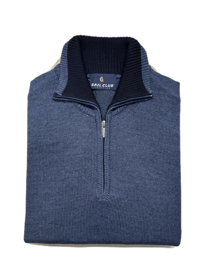 Maglia U7661 OVER Mezza Zip Taglie Forti Sail Club by Vele dei Mari