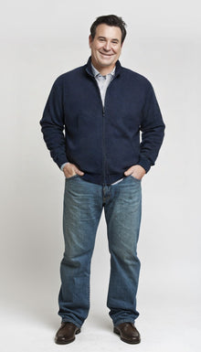 Maglia U7662 OVER Zip Lunga Taglie Forti Sail Club by Vele dei Mari