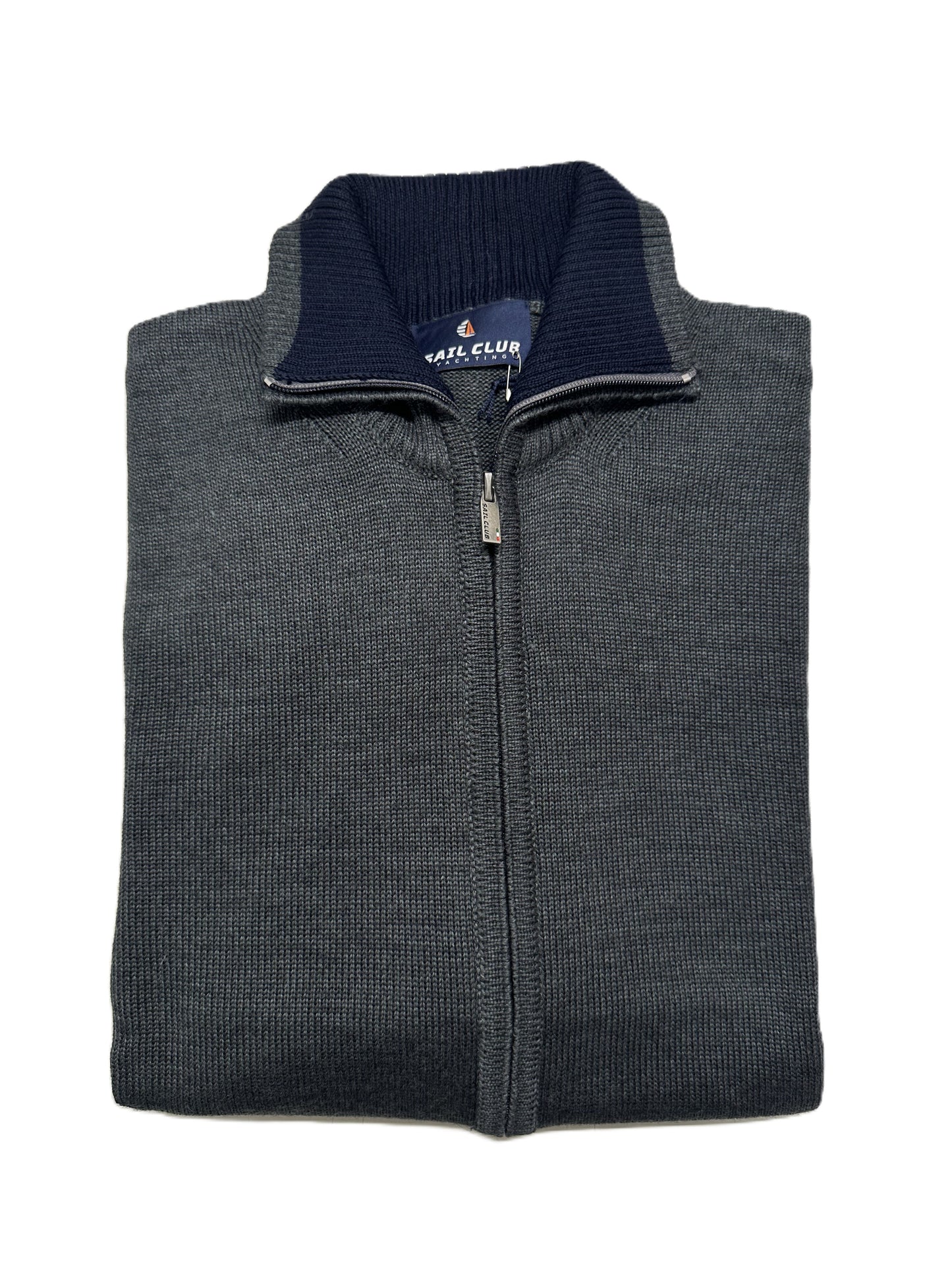 Maglia U7662 OVER Zip Lunga Taglie Forti Sail Club by Vele dei Mari