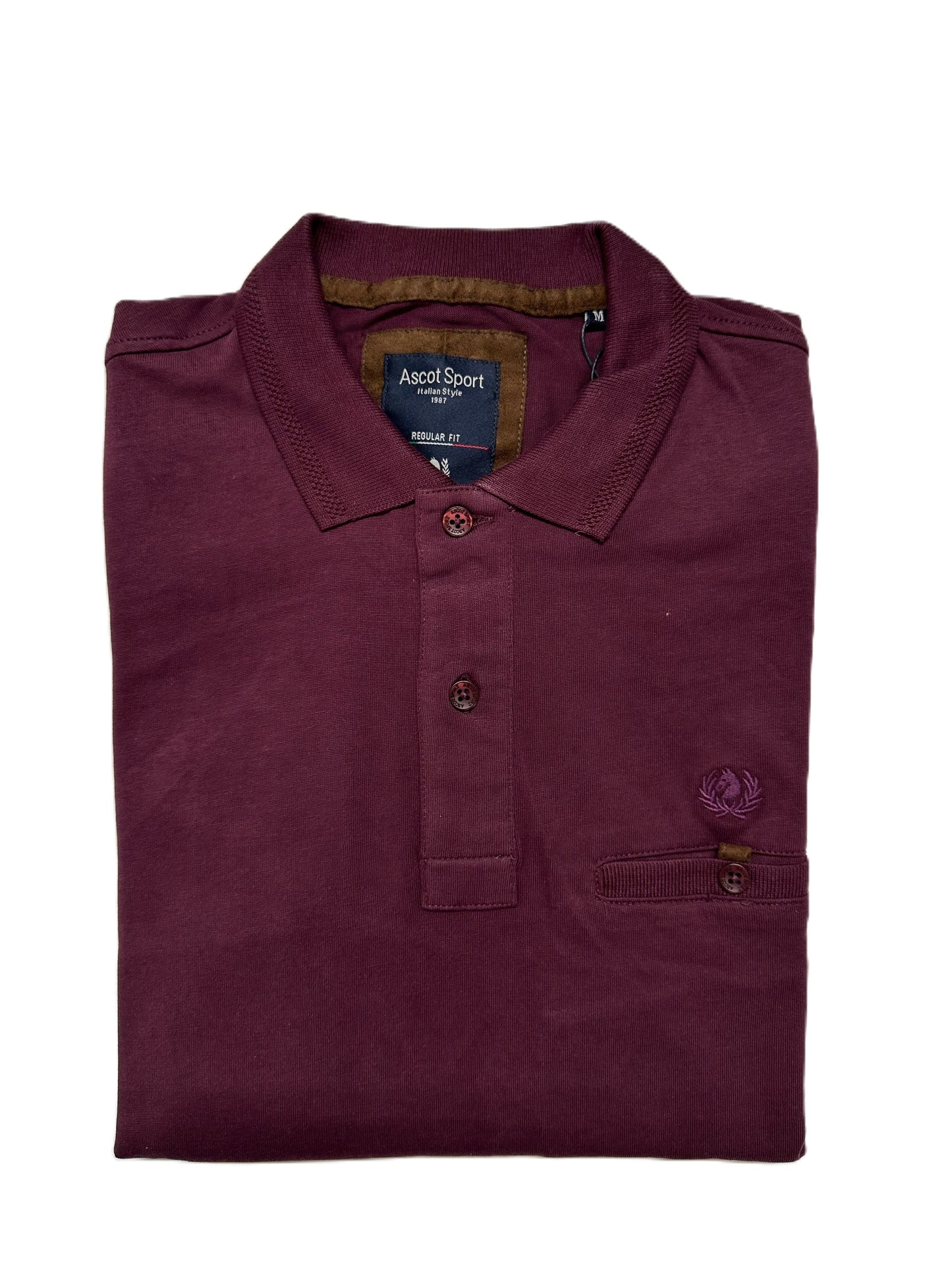 Polo Manica Lunga Ascot con Taschino 81-318 Vinaccia 43