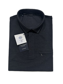 Polo Mezza Manica Nino Marini in Piquet di Filo di Scozia con Taschino XCNIN82430