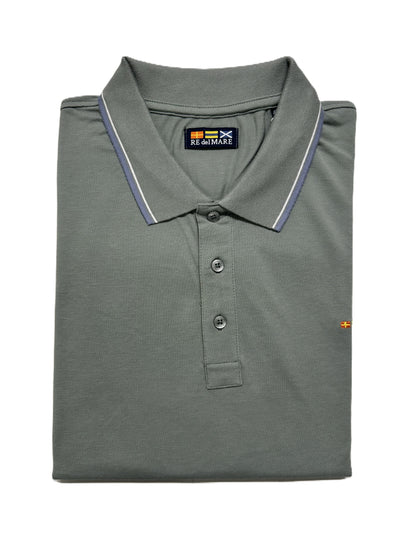 Polo Mezza Manica in Piquet Re del Mare Taglie Forti 94.6600X