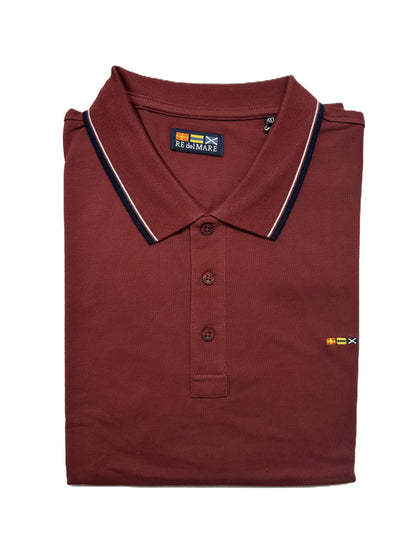 Polo Mezza Manica in Piquet Re del Mare Taglie Forti 94.6600X
