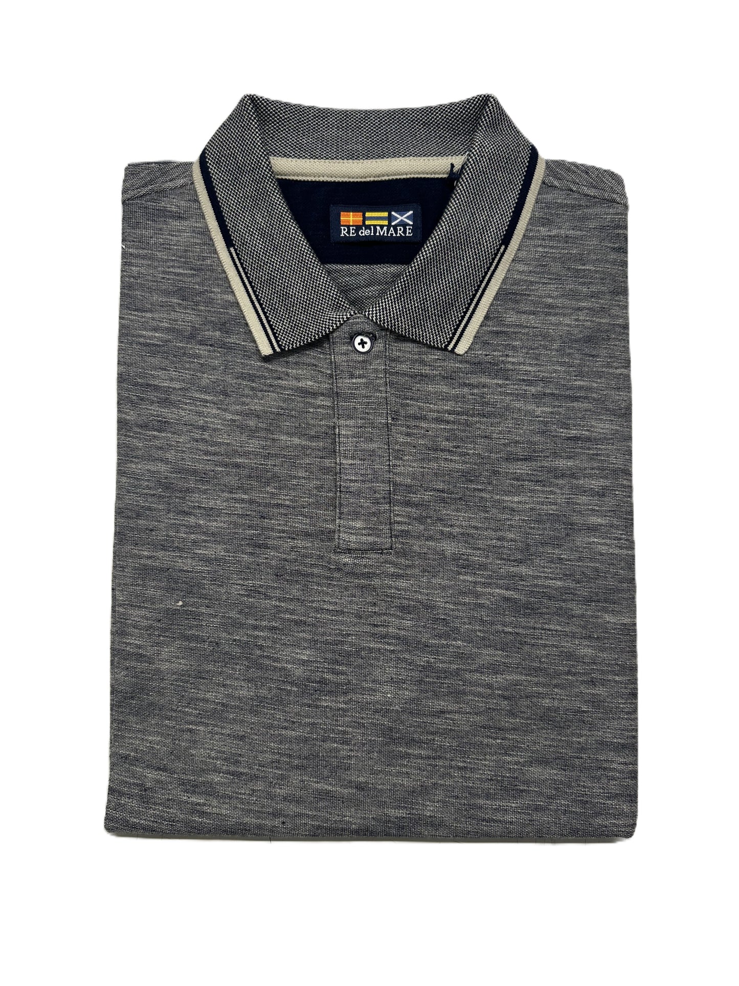 Polo Mezza Manica in Piquet Re del Mare Taglie Forti 94.6624X