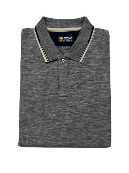 Polo Mezza Manica in Piquet Re del Mare Taglie Forti 94.6624X