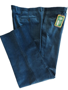 Pantalone Velluto Classico con Pence Drop 4 Duca Visconti di Modrone Avio 15950