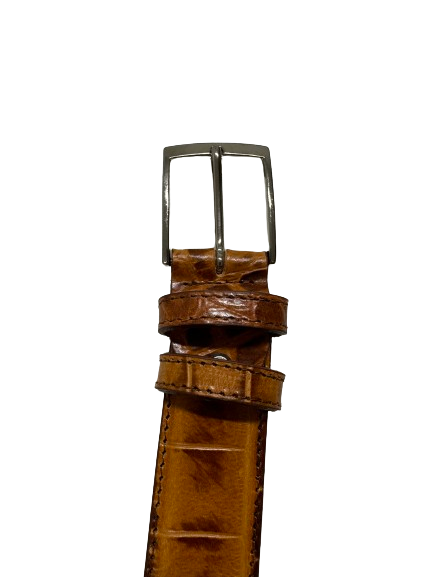 Cintura Vera Pelle Made in Italy Lavorazione Cocco cm 125