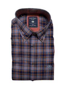 Camicia Manica Lunga Ascot Taglie Forti in Flanella 15684-512 Col29 - Blocco94