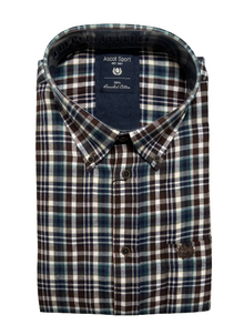 Camicia Manica Lunga Ascot Taglie Forti in Flanella 15684-512 Col43 - Blocco94
