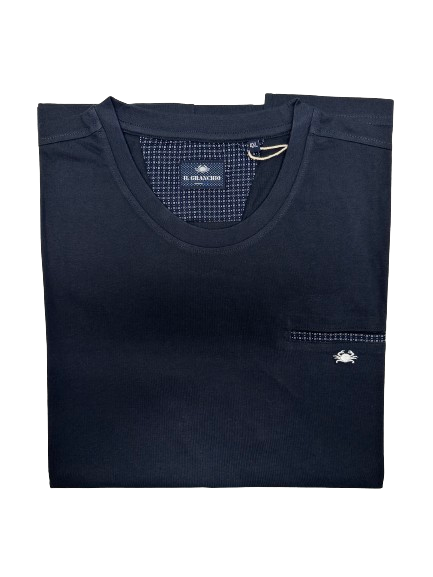 Maglia Mezza Manica GR02C con Taschino Il Granchio Taglie Forti