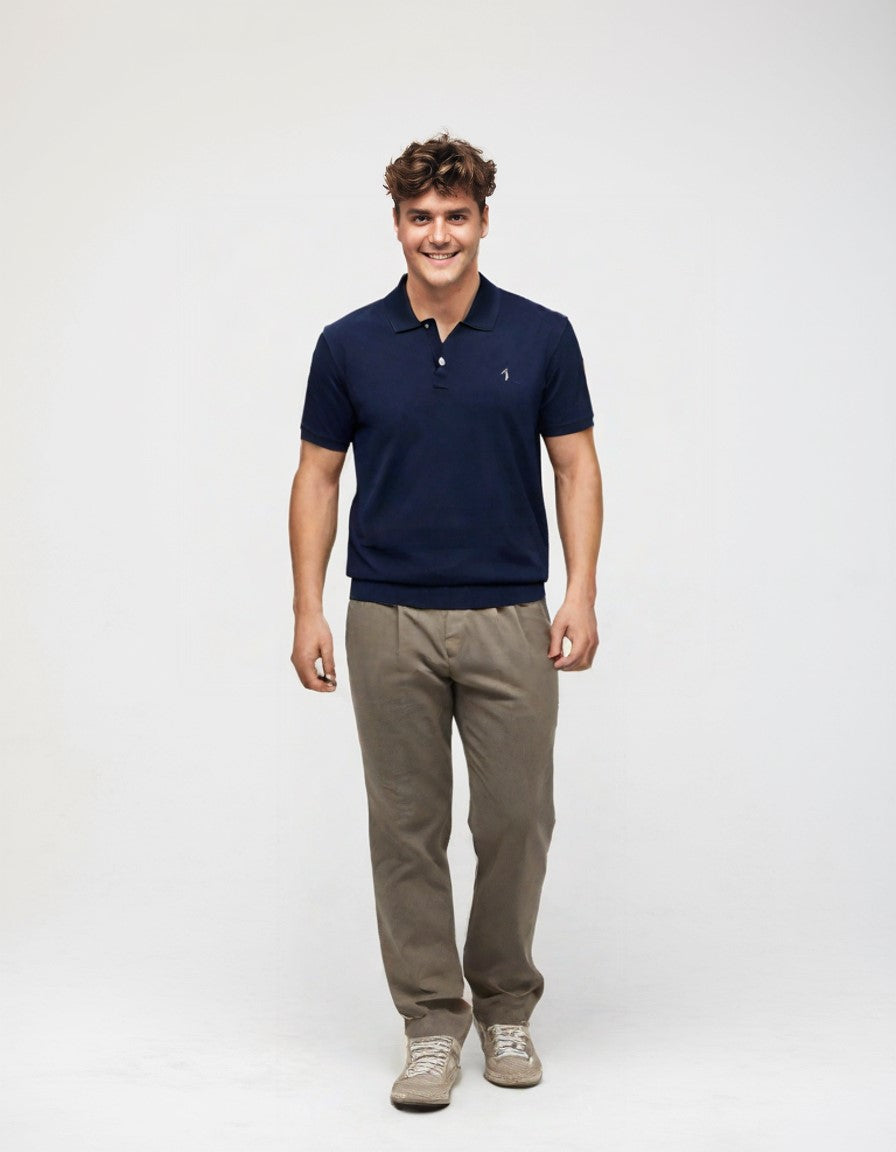 Polo Mezza Manica Marino U.S. Golf Club