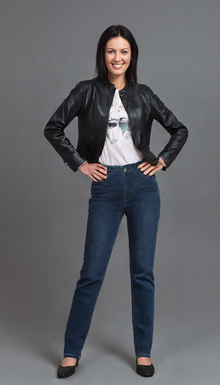 Virginia Blu Giubbino Ecopelle Milva