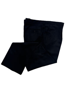 Herrenhose Schurwolle Jaspè Große Größen klassisch mit Bundfalten Schwarz
