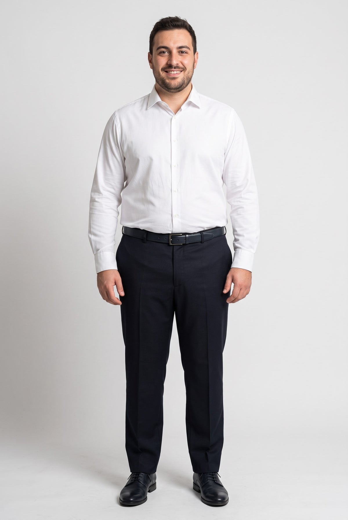 Pantalone Pura Lana Jaspè Classico con Pence Nero