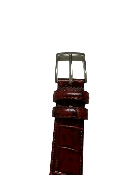 Cintura Vera Pelle Made in Italy Lavorazione Cocco cm 125
