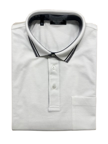 Polo Mezza Manica Nino Marini in Piquet di Filo di Scozia con Taschino XCNIN82431