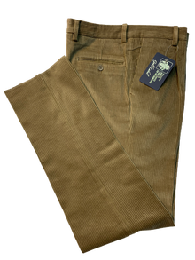 Pantalone Velluto Classico Senza Pence Duca Visconti di Modrone Beige A e P Bianchi - Blocco94
