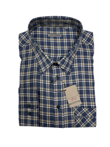 Camicia Fassa Manica Lunga Sea Barrier Flanella Leggera Taglie Forti Colore 149 - Blocco94
